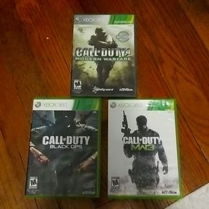 Xbox 360 COD MW3, Xbox 360 COD 4 Modern Warfare, Xbox 360 COD black ops